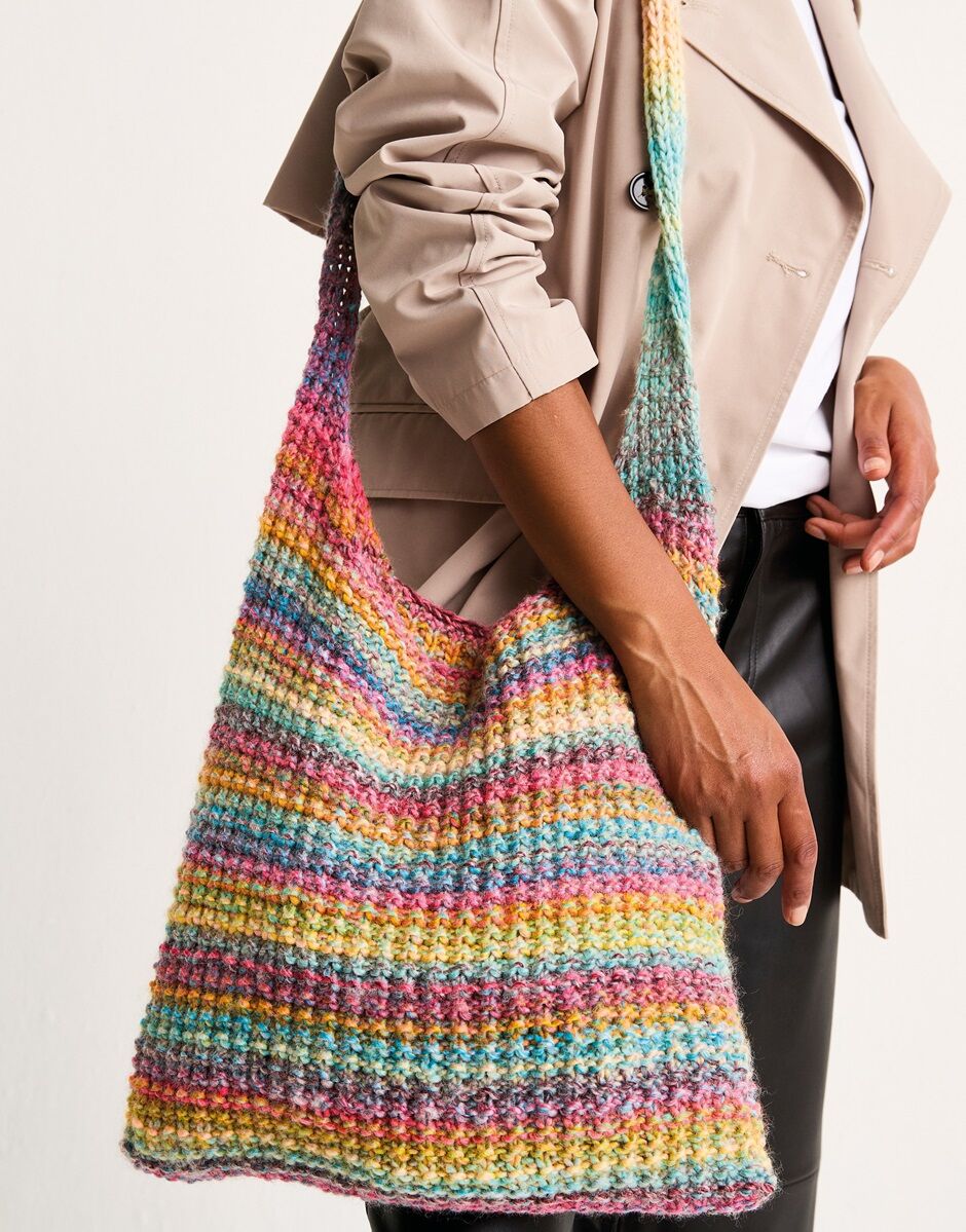 Rippled Mineral Bag in Sirdar Jewelspun with Wool Chunky (10809)