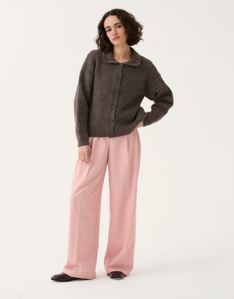 Heritage Collared Cardigan in Sirdar Loveful 100% Recycled Tweed Blend DK 10782 (printed pattern)