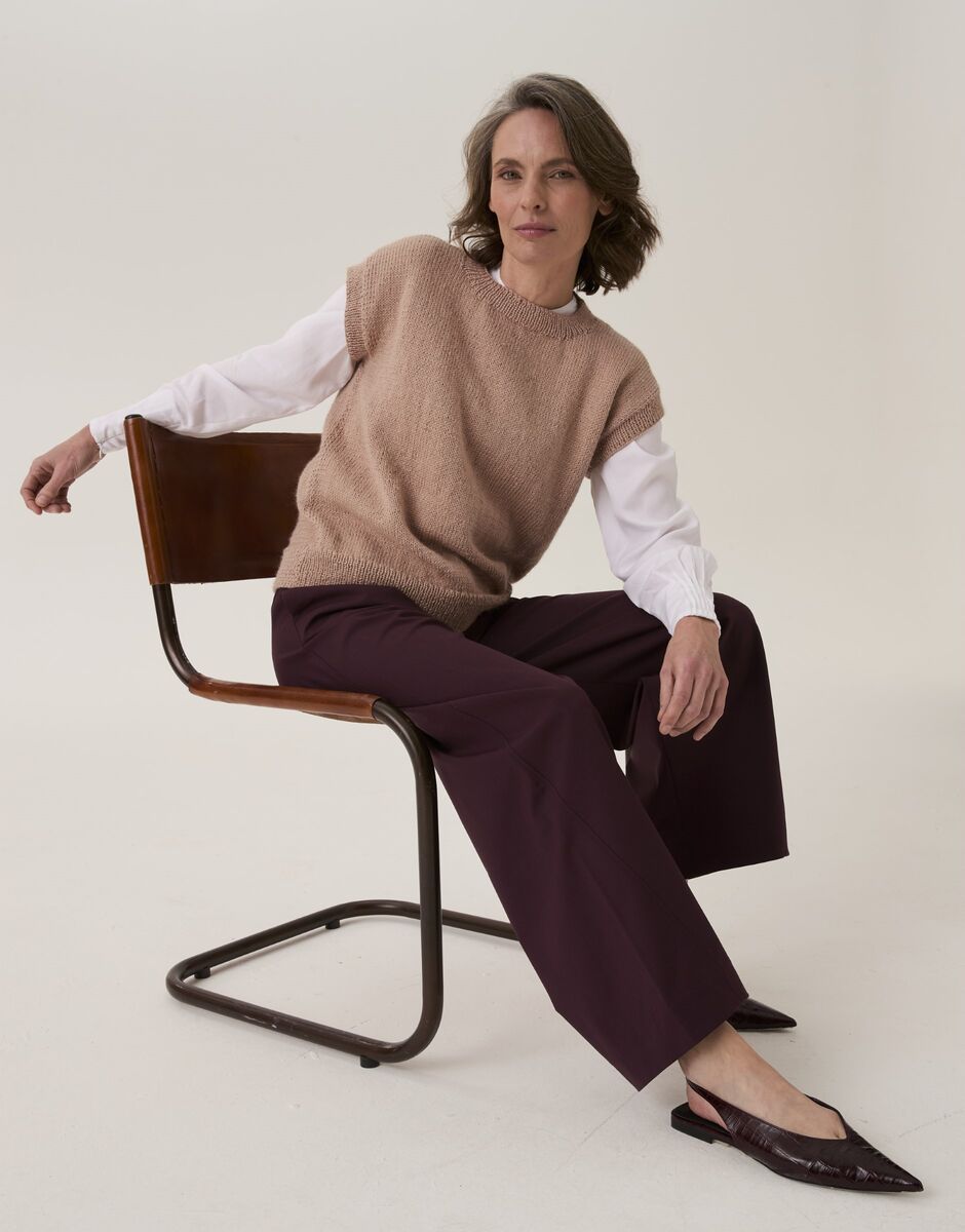 Barley Cable Tank in Sirdar Loveful Bio Blend 10916