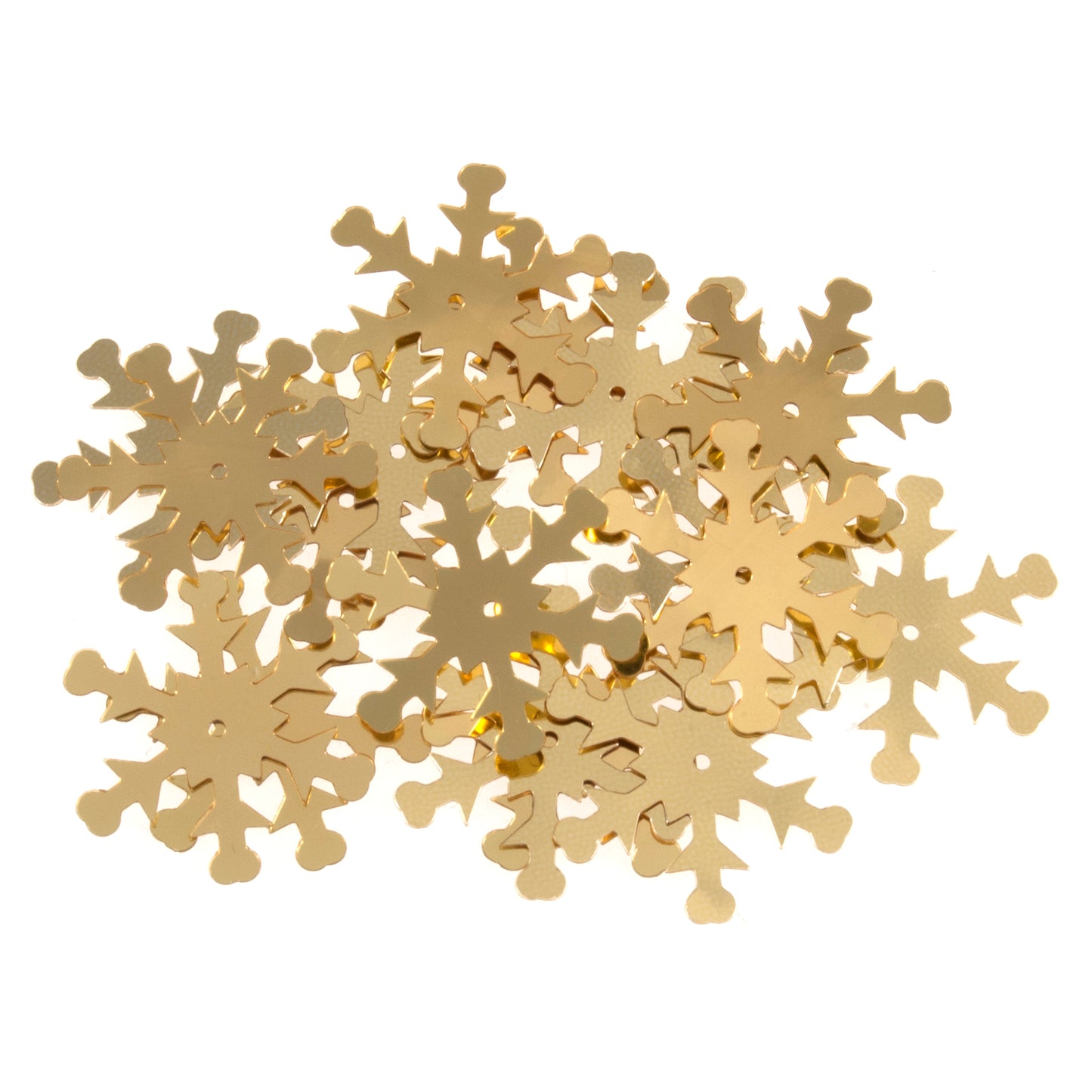 Trimits Snowflake Sequins 24mm: Gold
