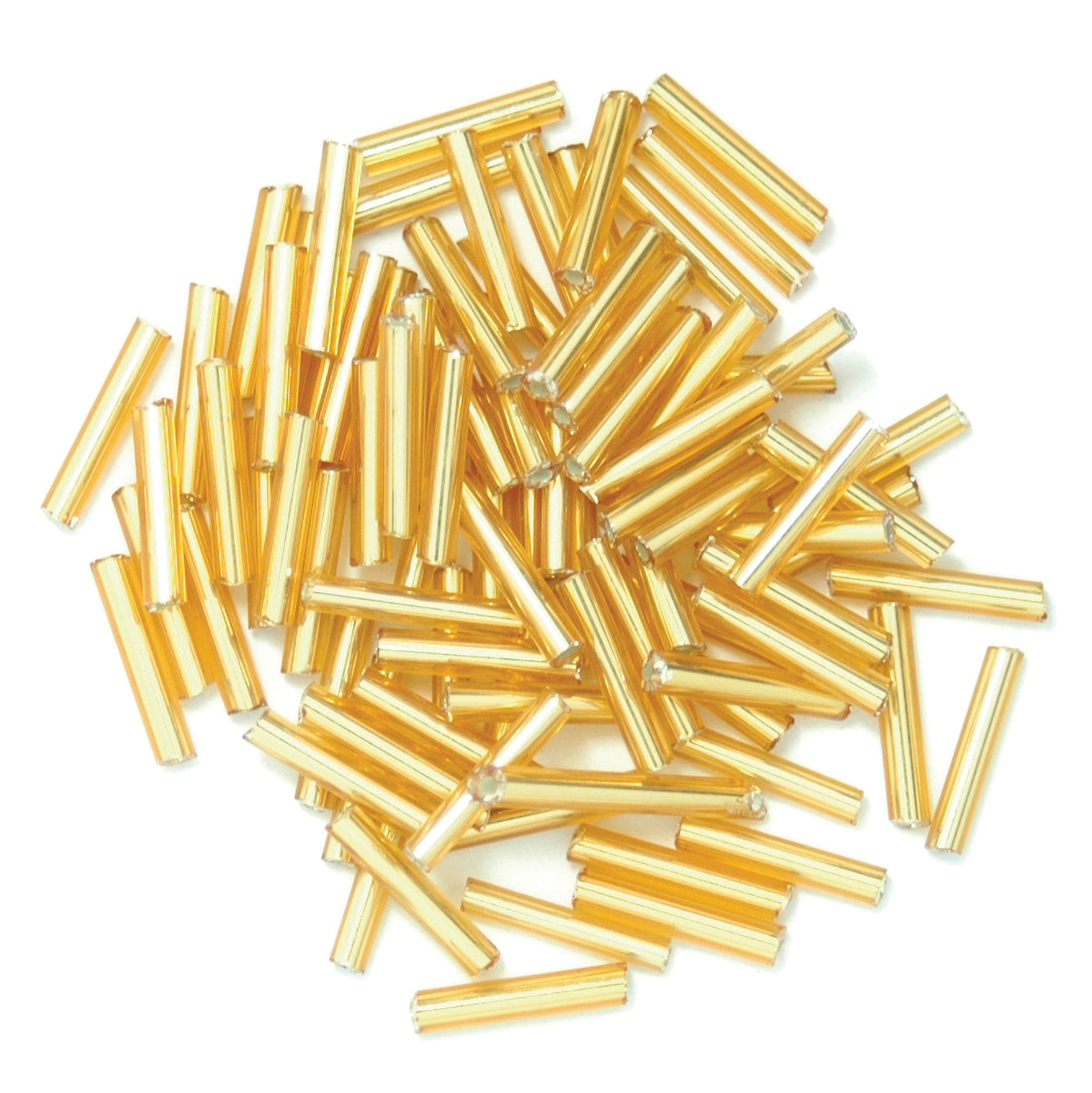 Trimits Long Bugle Beads: Gold
