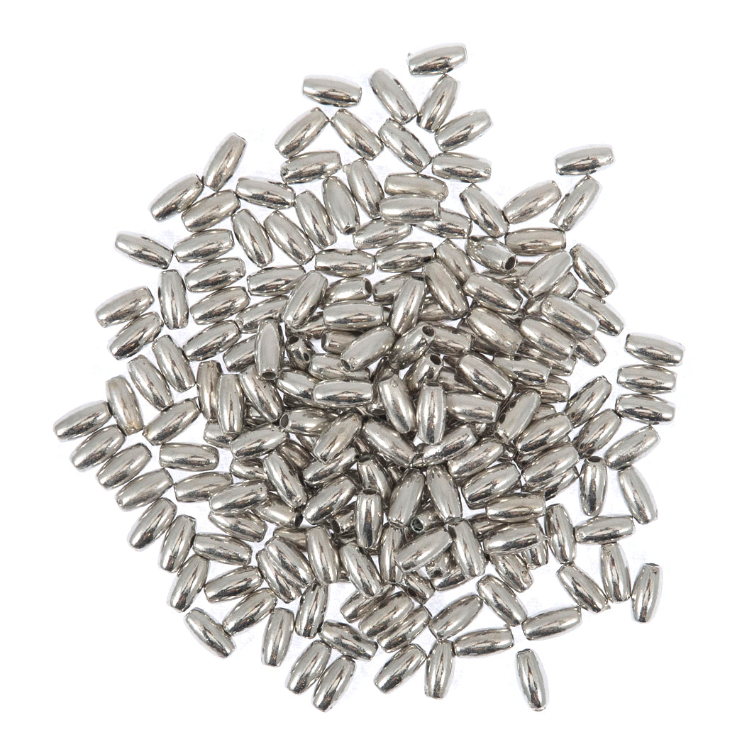 Trimits Oval Pearl Beads 6mm x 3mm: Silver