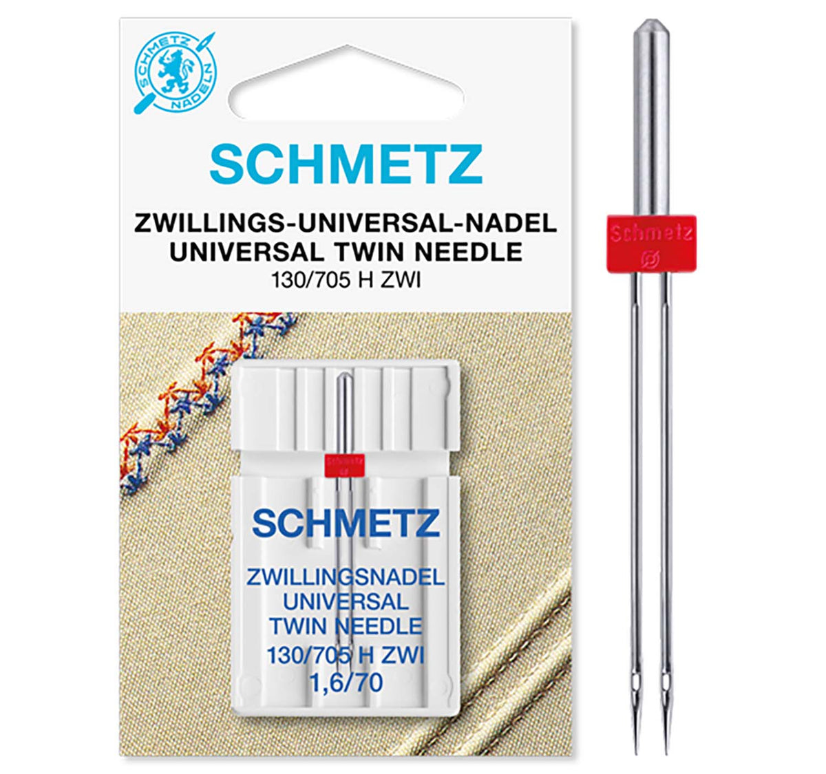 Schmetz Universal Twin Sewing Machine Needle 1.6/70