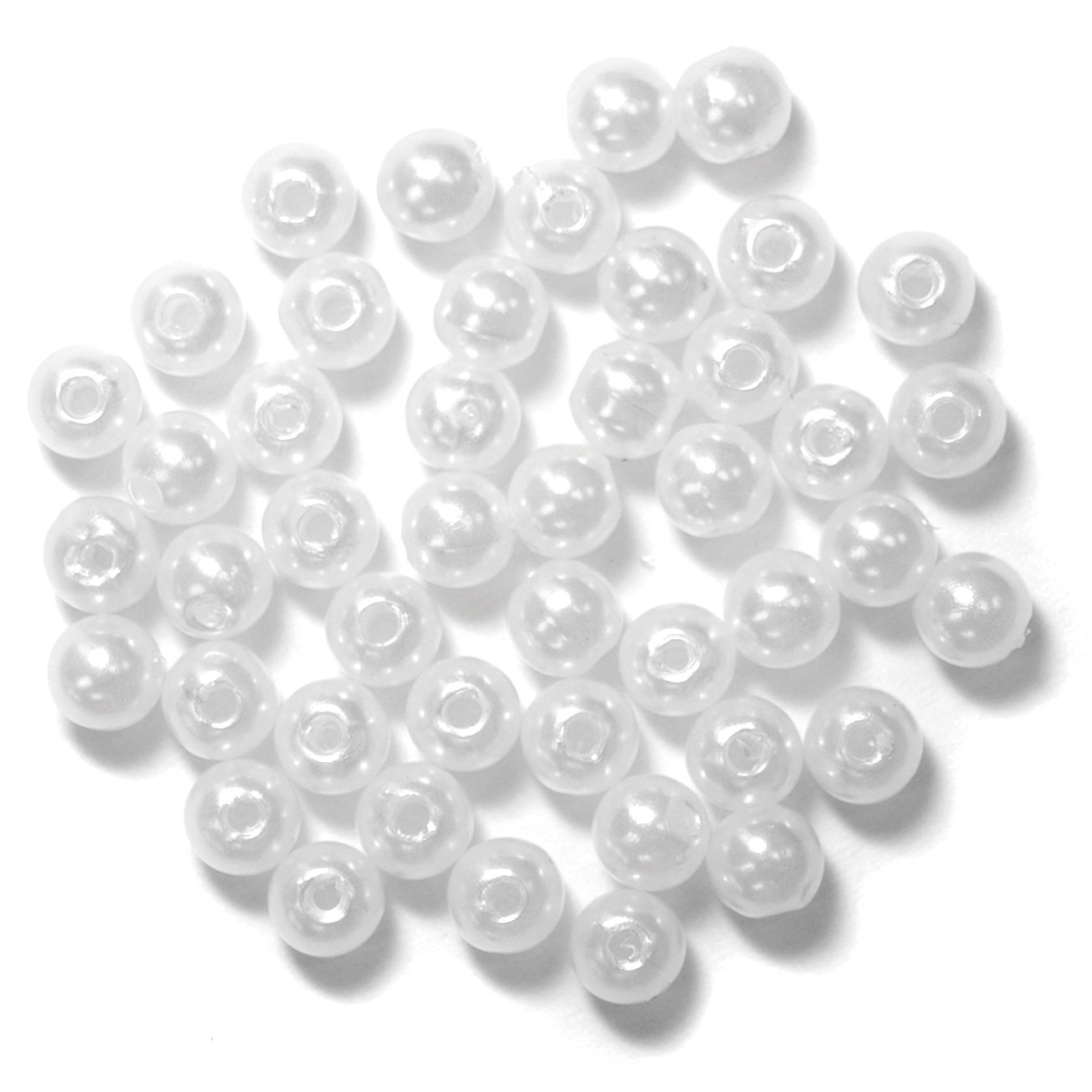 Trimits Extra Value Pearl Beads 5mm: White