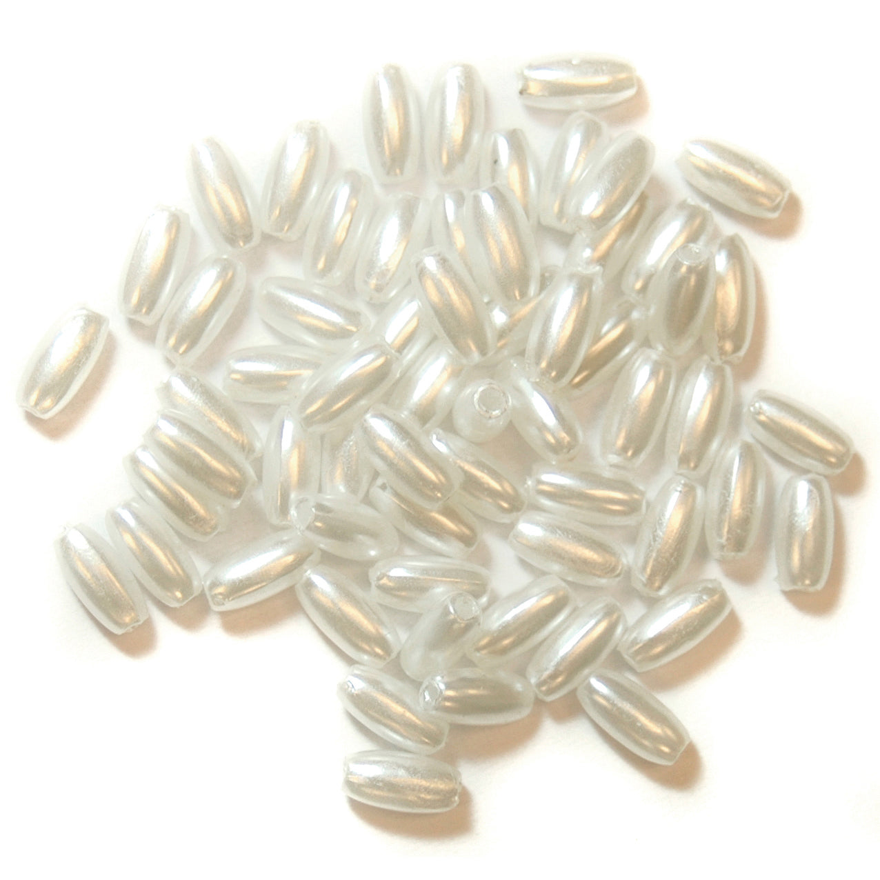 Trimits Extra Value Pearl Beads 3mm x 6mm: White