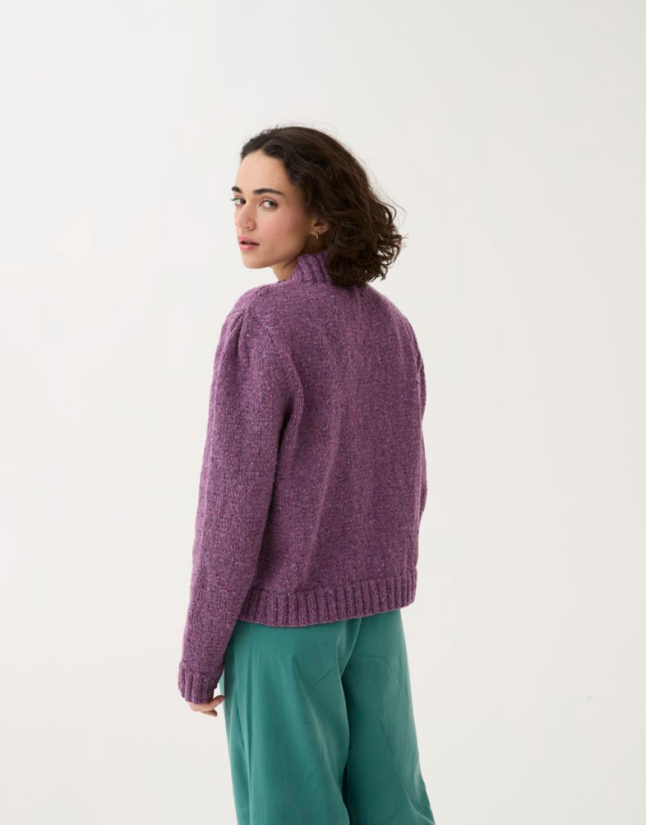 Puff Sleeve Sweater in Sirdar Loveful 100% Recycled Tweed Blend DK 10783 (printed pattern)