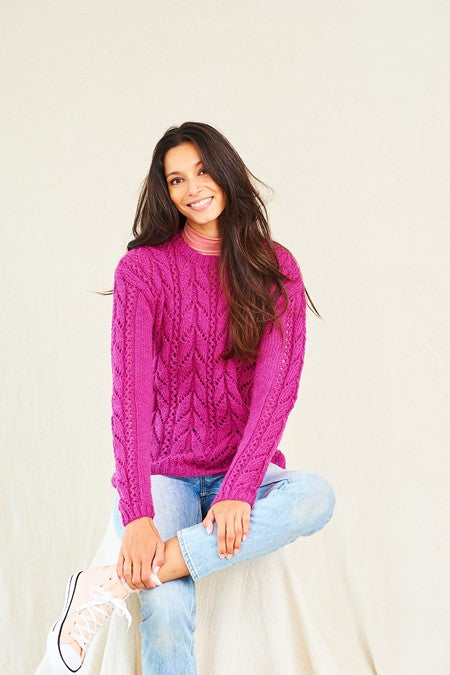 Sweater and Cardigan in Stylecraft Grace 10016 (printed pattern)