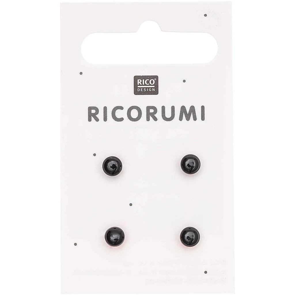 Ricorumi Button Eyes 5mm, Small: Brown/Black
