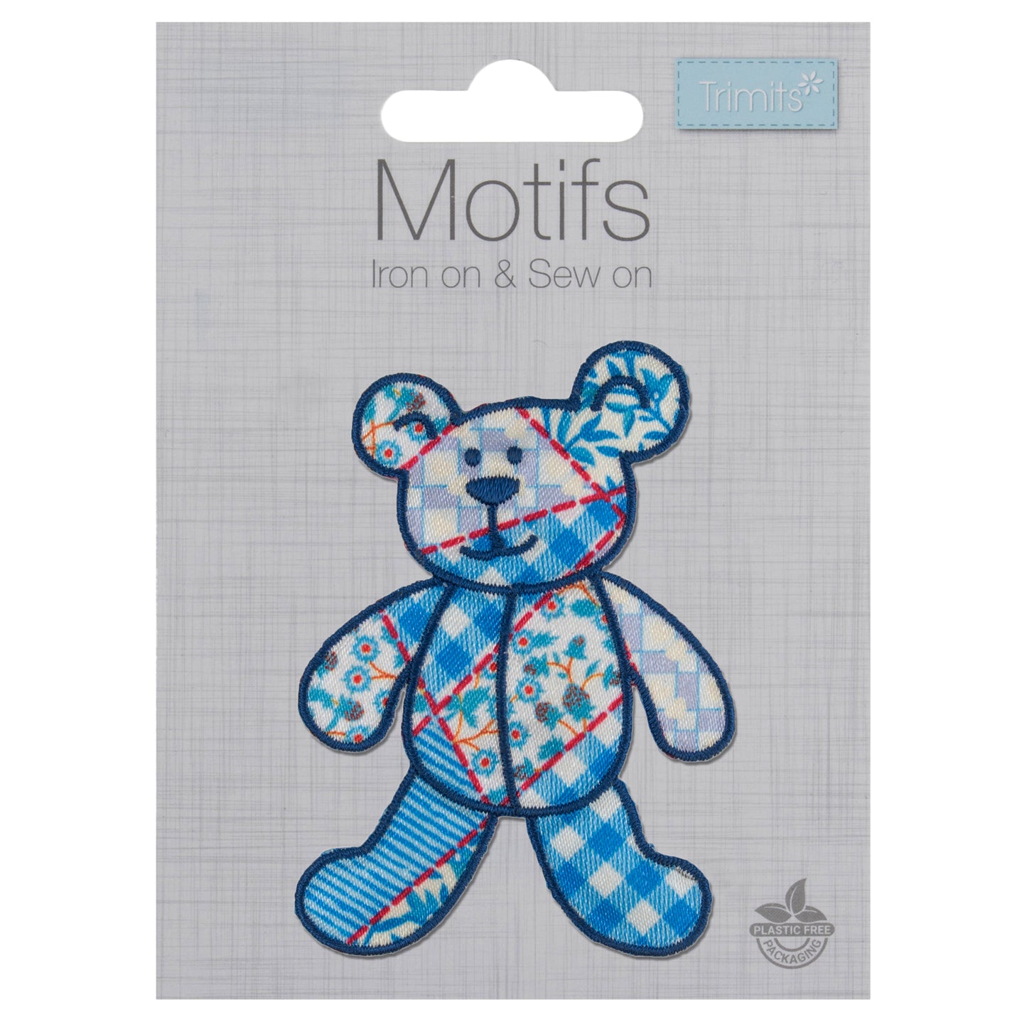 Trimits Blue Teddy Iron-on/Sew-on Motif