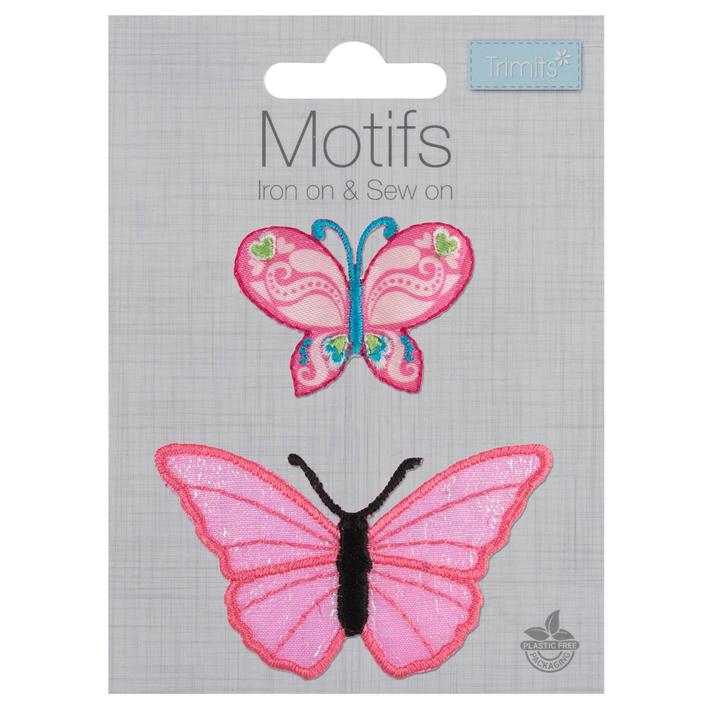 Trimits Pink Butterflies Iron-on/Sew-on Motif