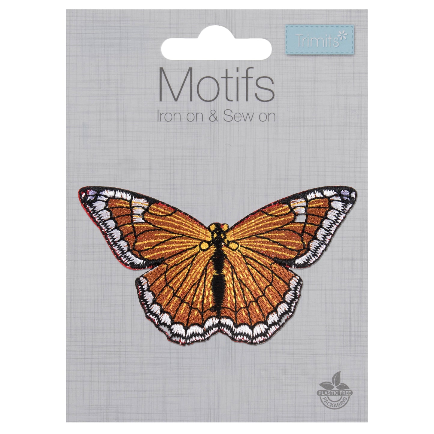Trimits Orange Butterfly Iron-on/Sew-on Motif