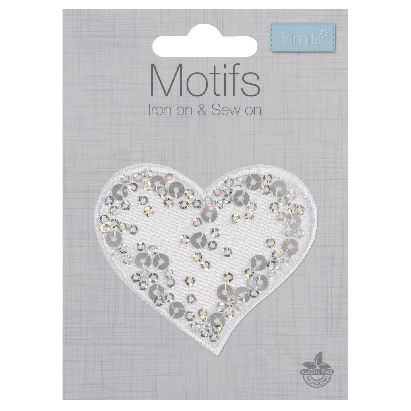 Trimits Sequined Heart Iron-on/Sew-on Motif