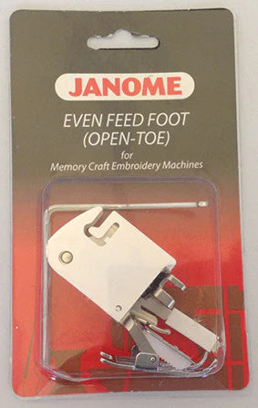 Janome Even Feed/Walking Foot (Open Toe) for Memory Craft Embroidery Machines