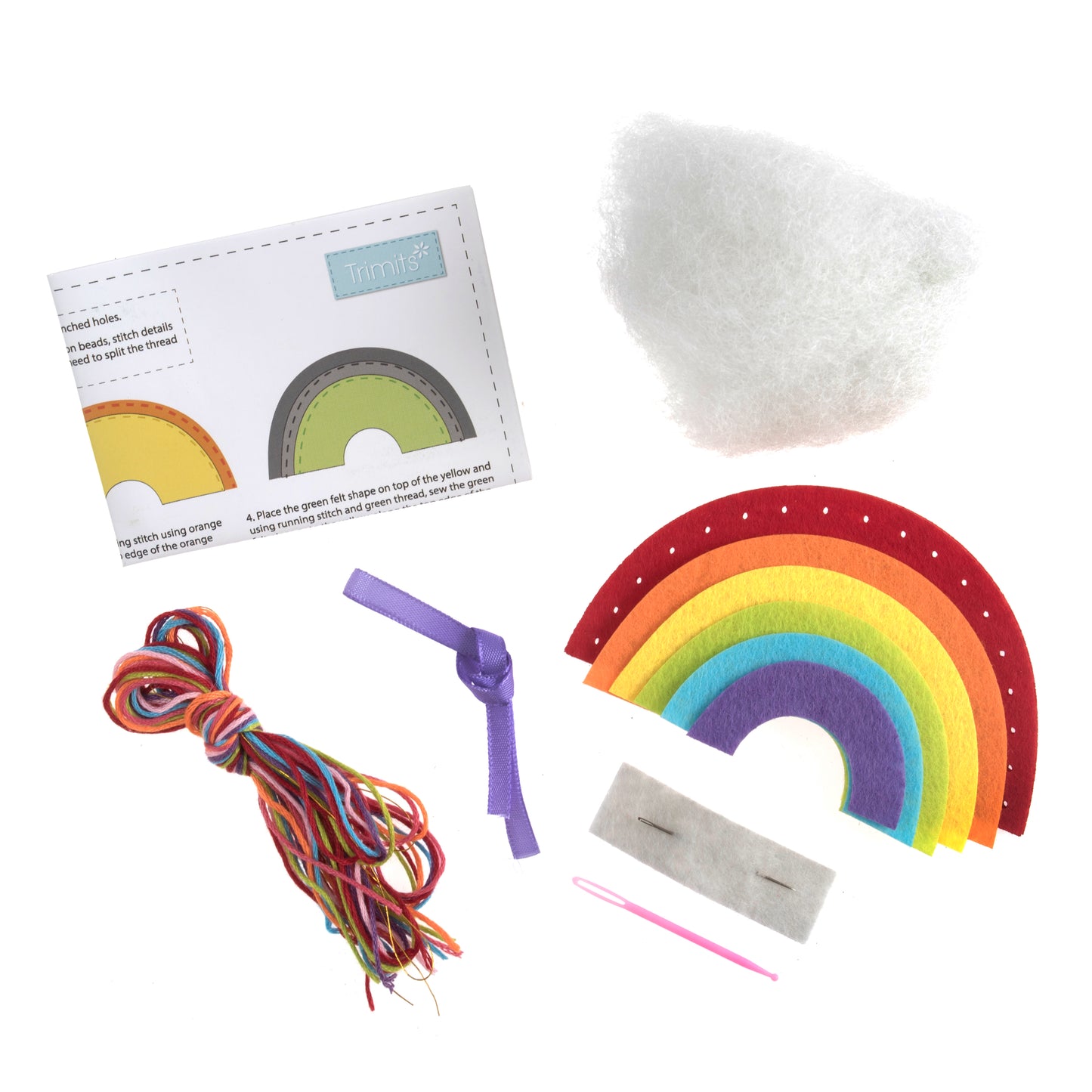 Trimits Make Your Own Rainbow Felt Decoration Kit