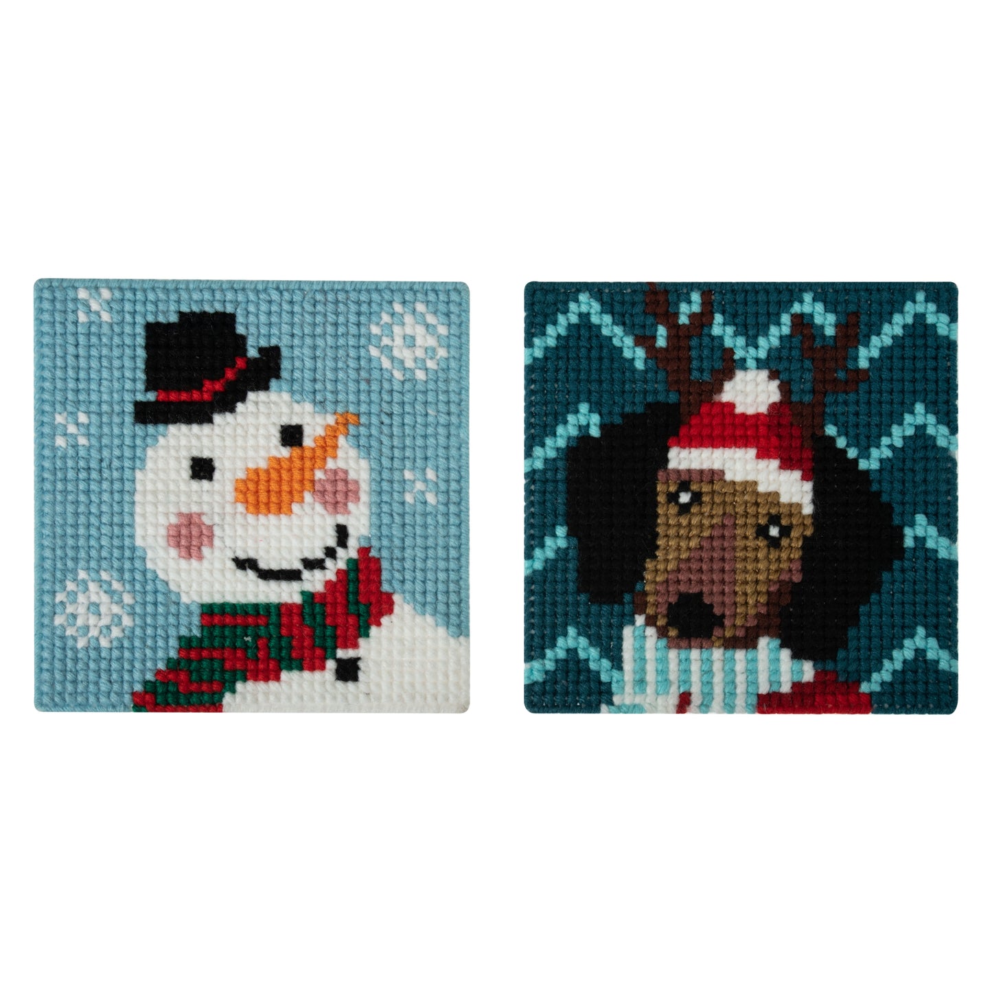 Cross Stitch Kit: My First: Christmas Dog and Snowman
