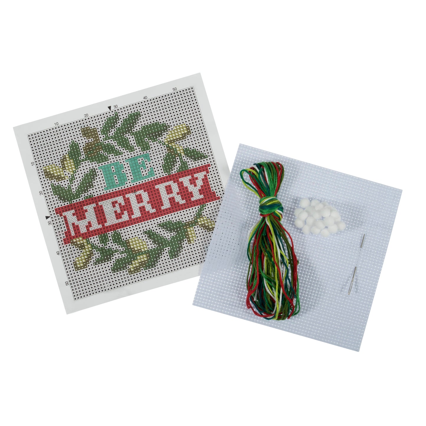 Trimits Cross Stitch Kit: Christmas Be Merry Wreath