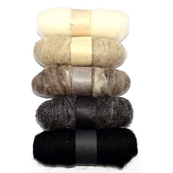 Habico Felting Fibre Wool: Naturals