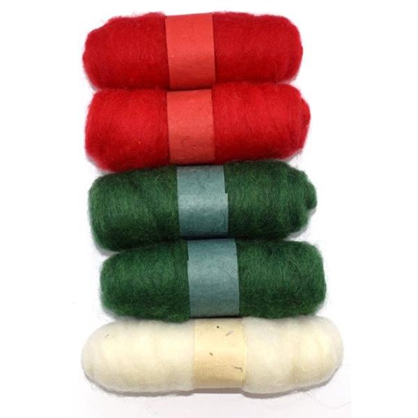 Habico Felting Fibre Wool: Christmas