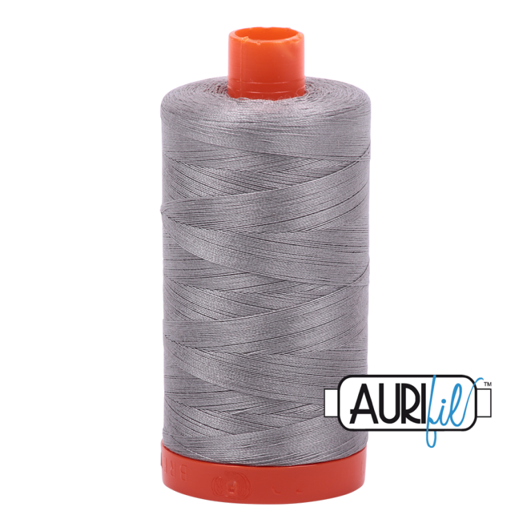 Aurifil Cotton 50wt Thread: Stainless Steel (2620)