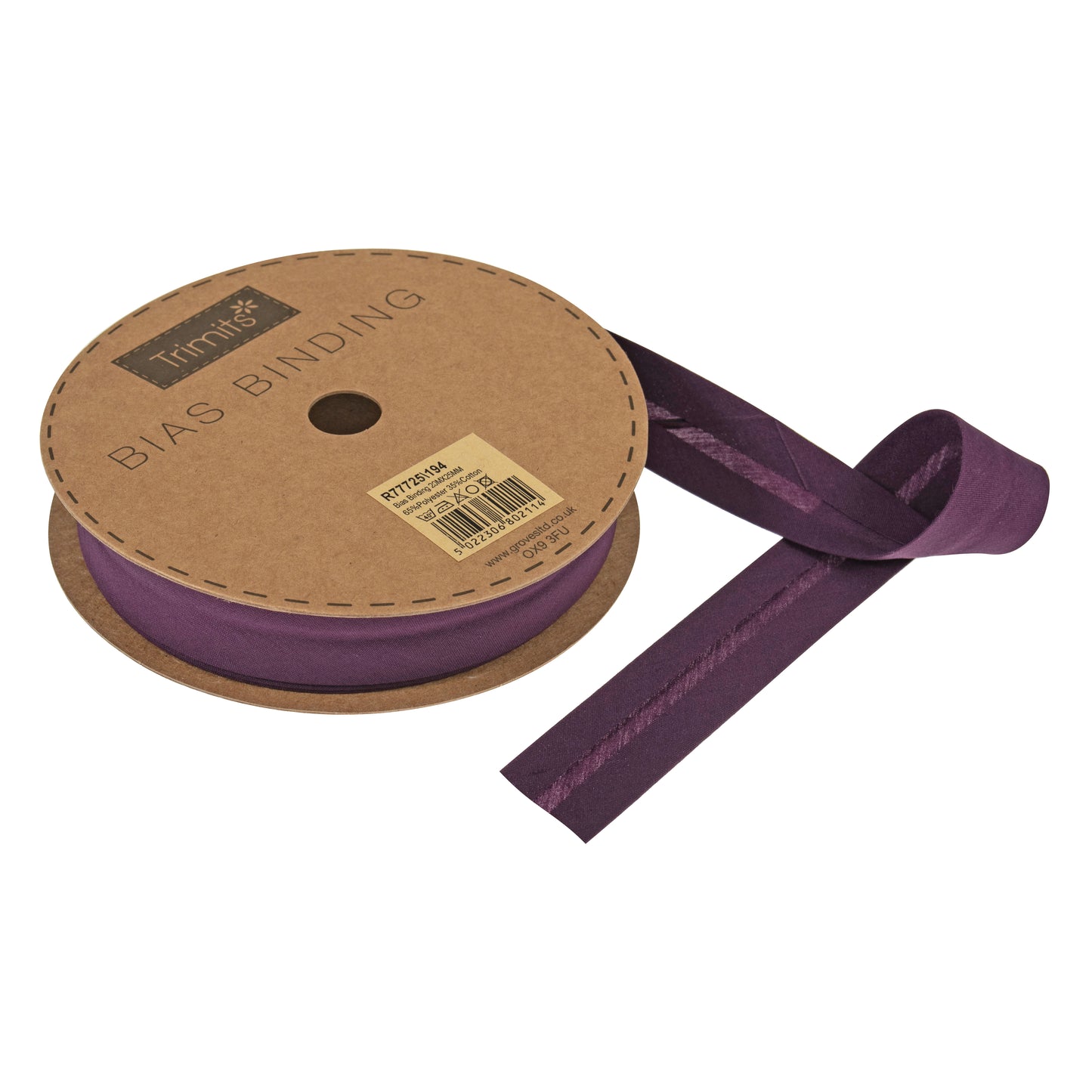 Bias Binding 25mm: Aubergine
