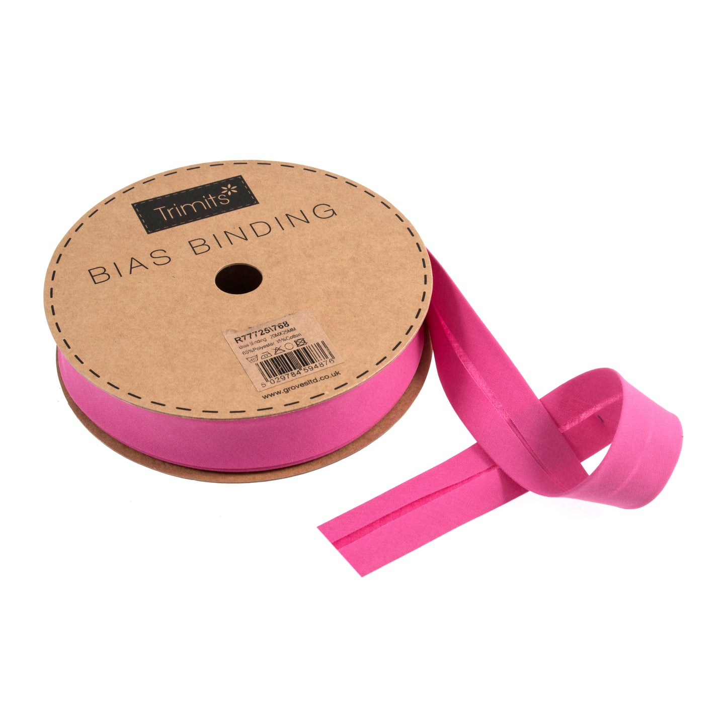 Bias Binding 25mm: Dark Rose