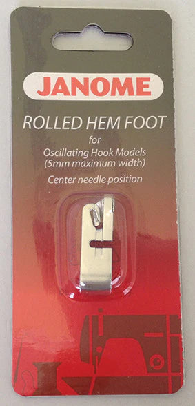 Janome Rolled Hem Foot Centre Needle Position for Oscillating Models (Cat A)