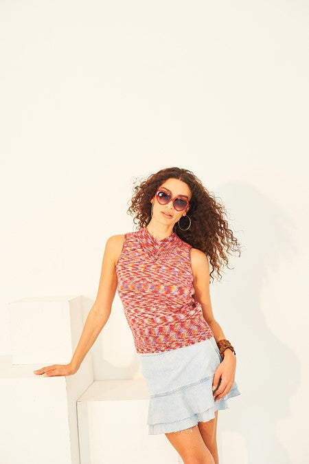 Sweater and Tank Top in Stylecraft Colour Burst 10131 (printed pattern)