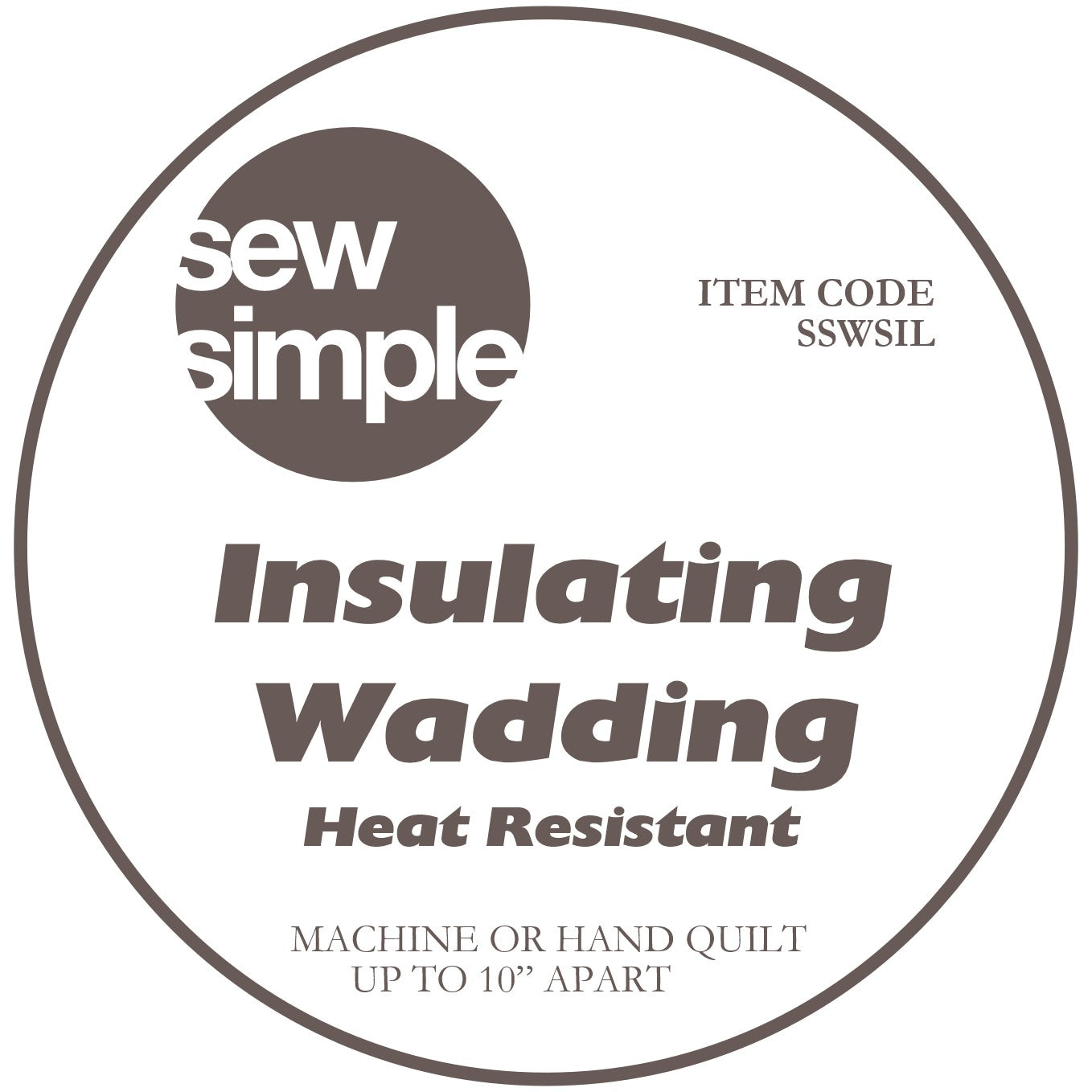 Sew Simple Insulating Wadding - Heat Resistant (22.5" wide)