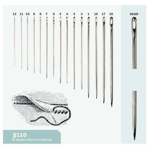 John James Sharps Hand Sewing Needles - sizes 5-10 (JJ11050)
