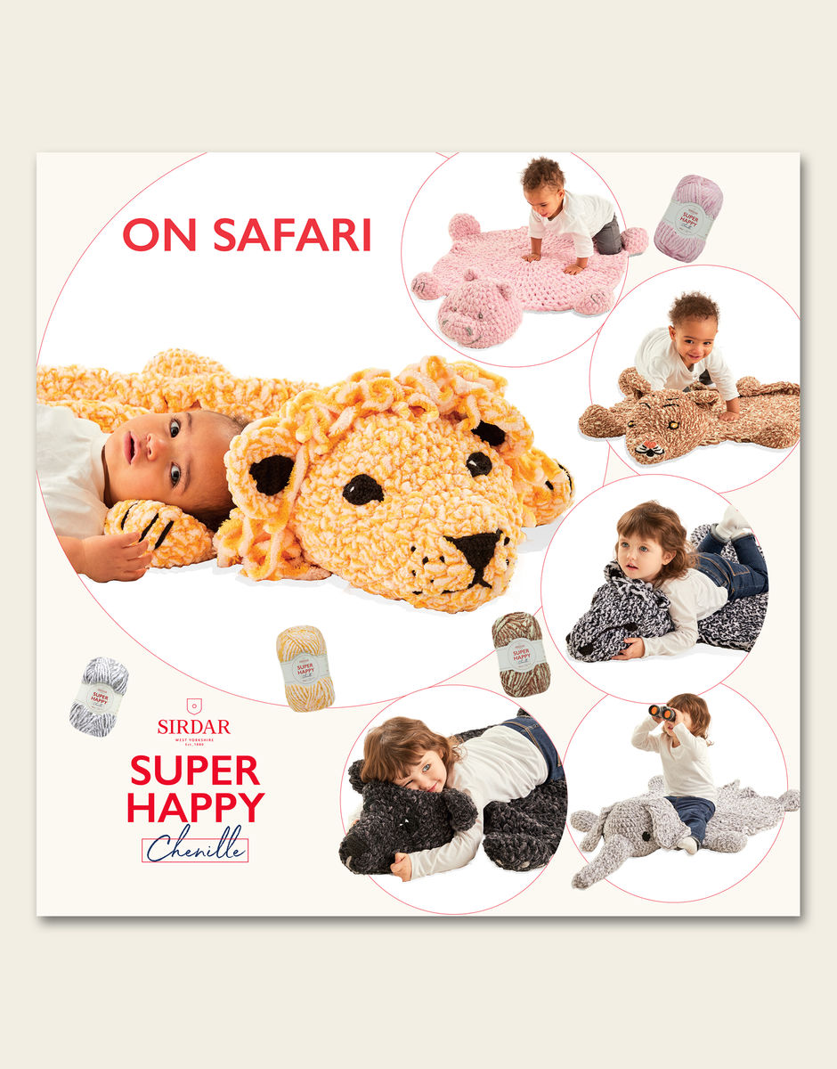 Sirdar Super Happy Chenille: On Safari (printed pattern book)