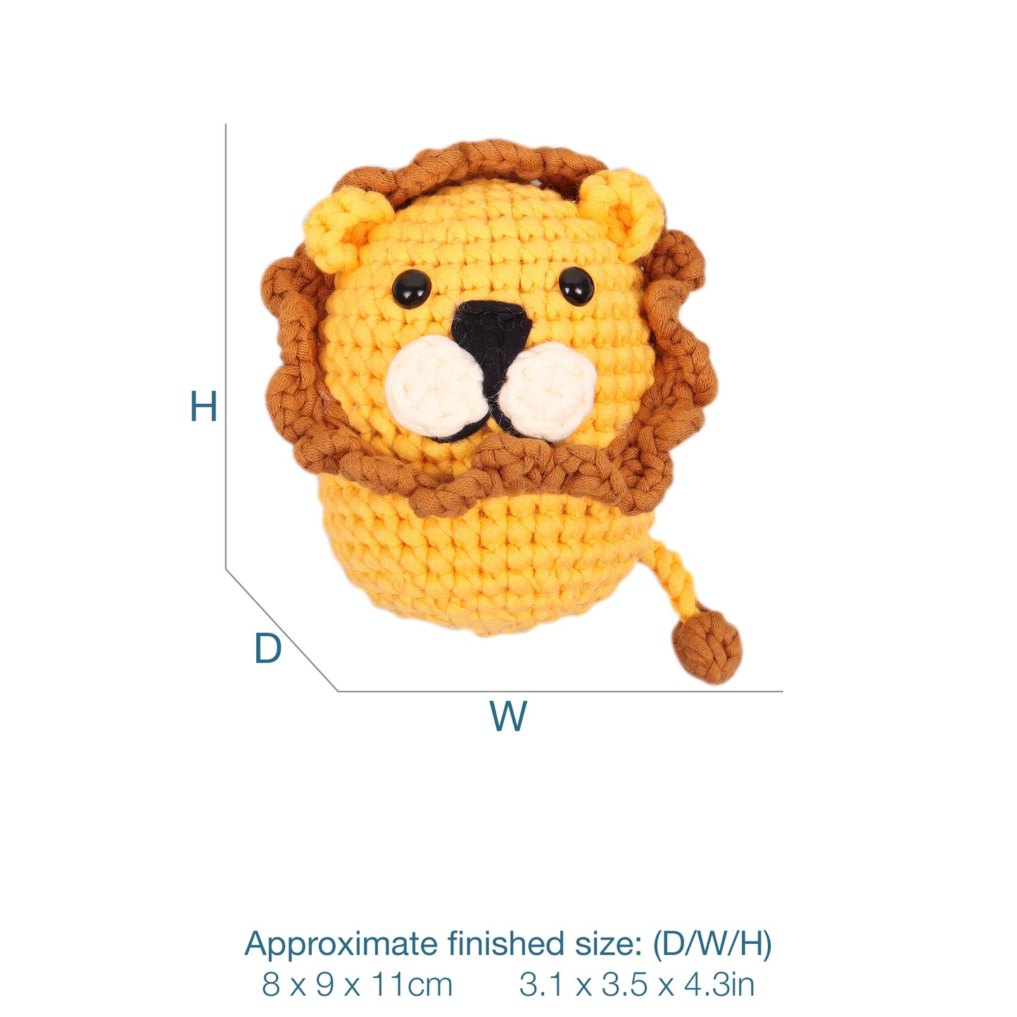 Trimits Beginners Amigurumi Crochet Kit: Lion