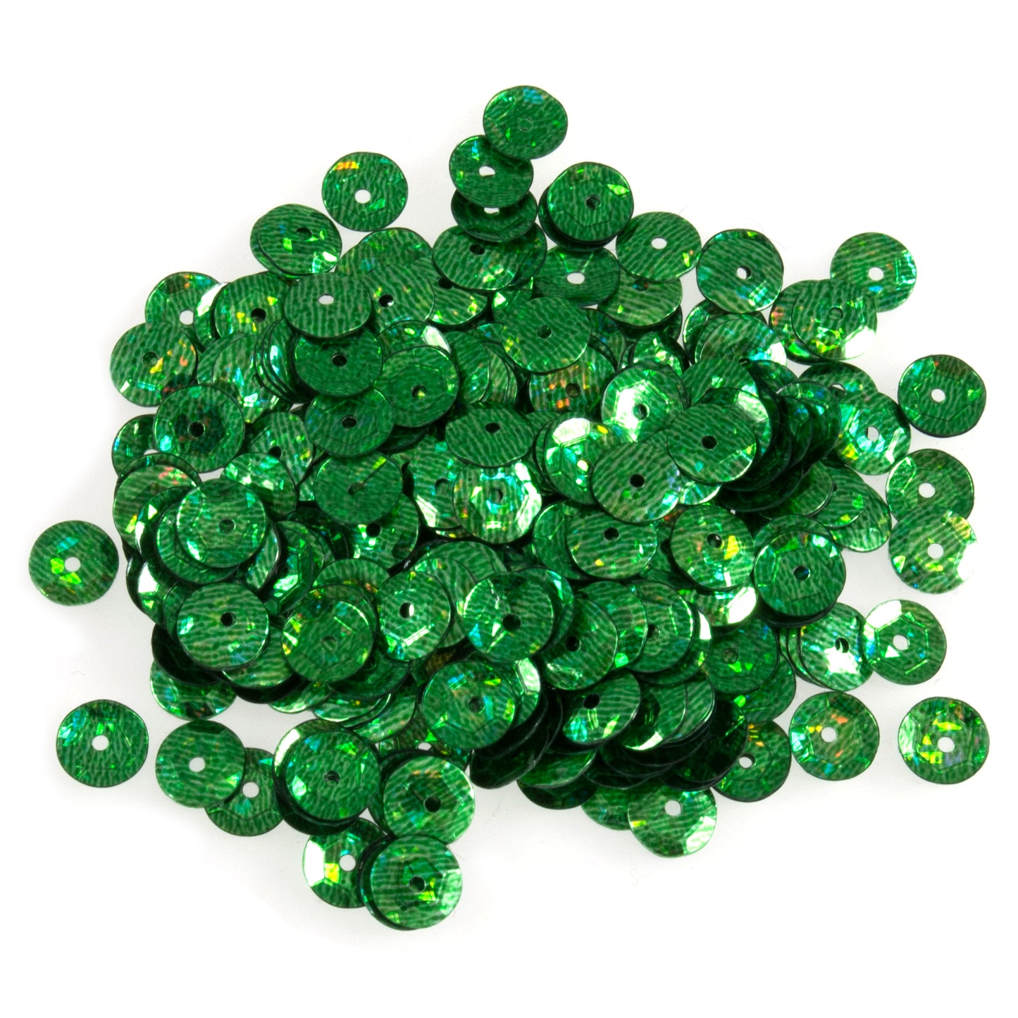 Trimits Holographic Cup Sequins 6mm: Green
