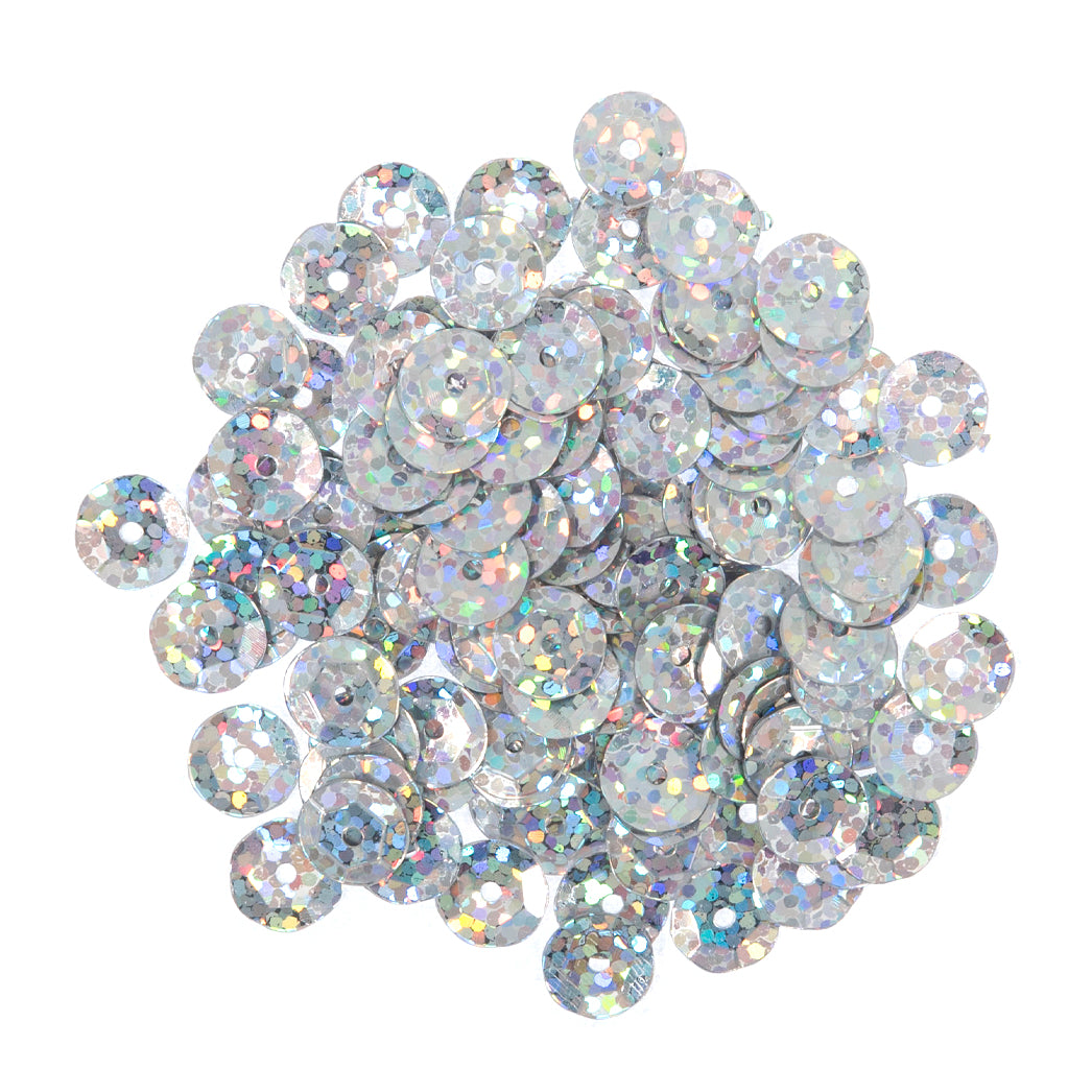 Trimits Holographic Cup Sequins 8mm: Silver