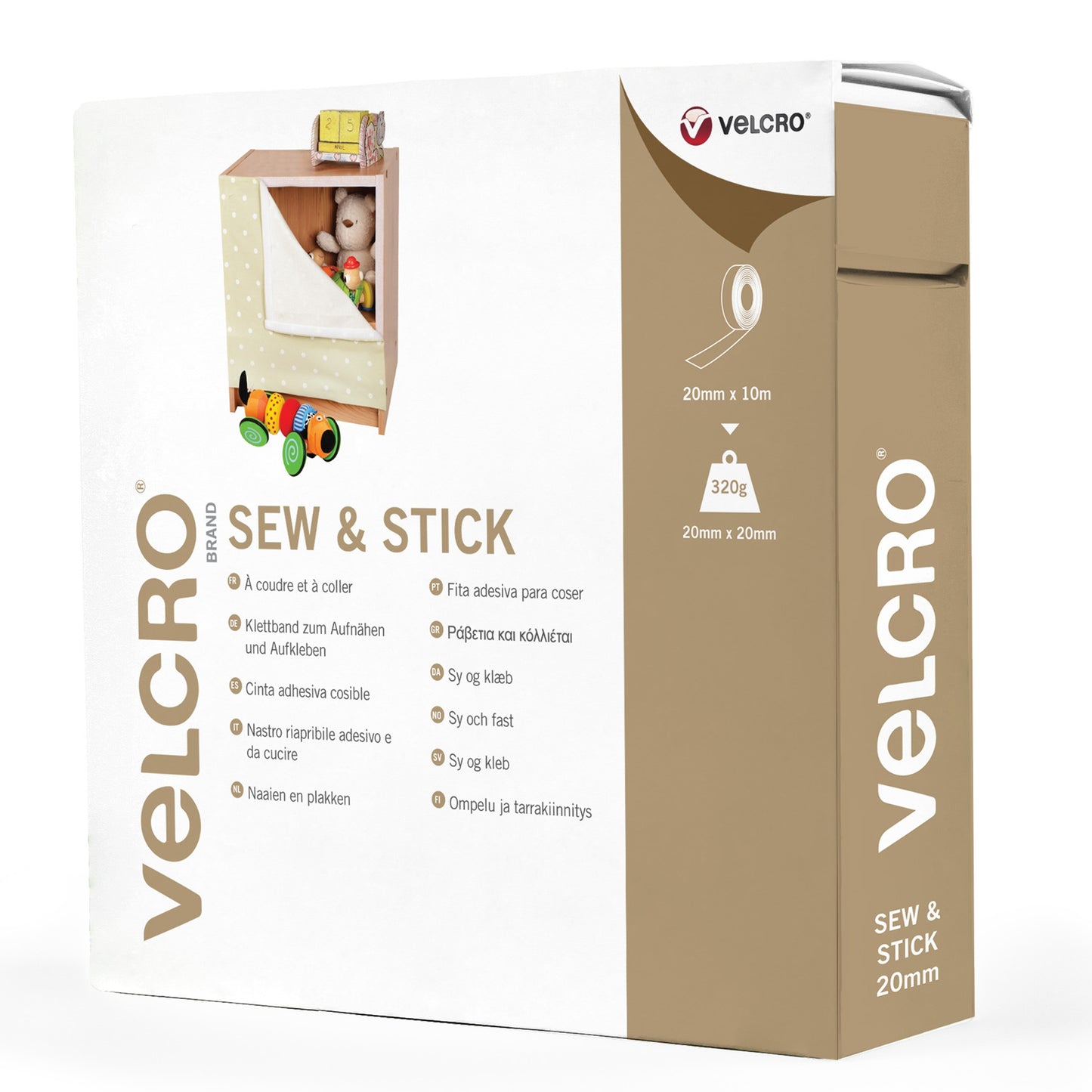 Velcro Sew & Stick 20mm: Black
