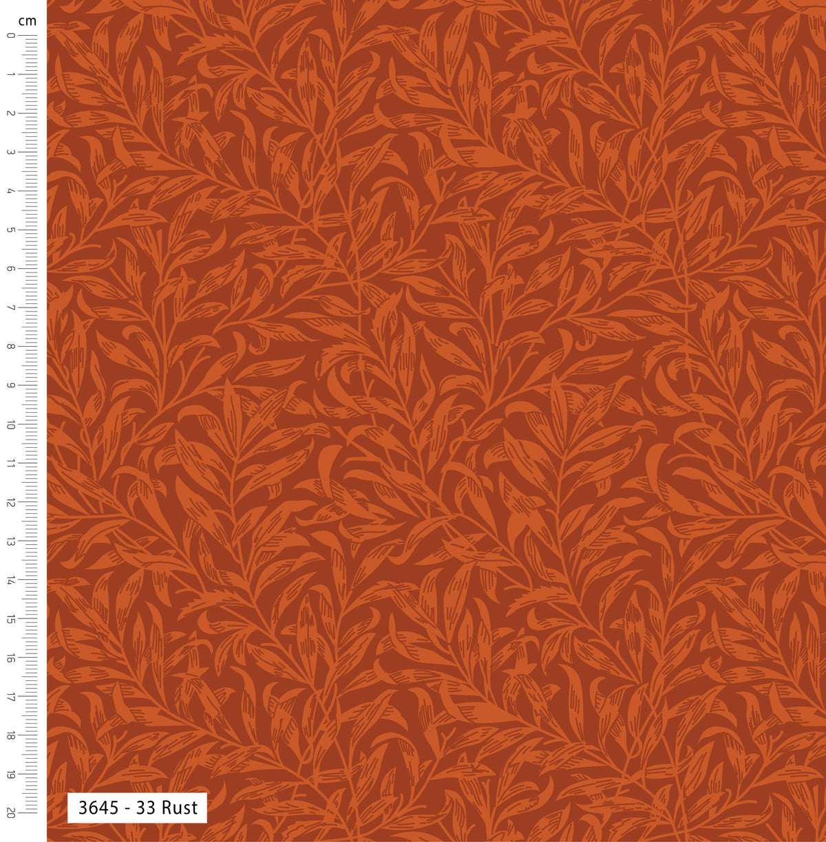 William Morris Willow Bough by Make + Believe Fabrics: Rust
