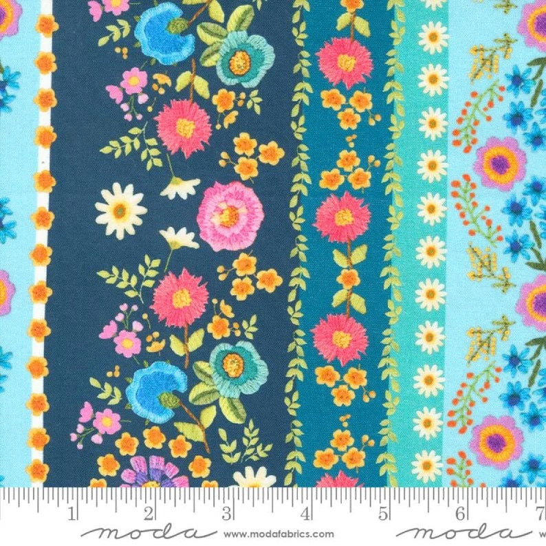 Vintage Soul by Cathe Holden for Moda Fabrics: Crewel Bands - Horizon