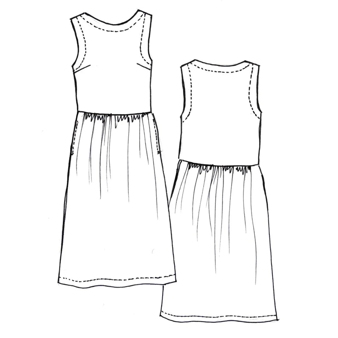 Felicia Pinafore Dress by Tessuti (paper sewing pattern)