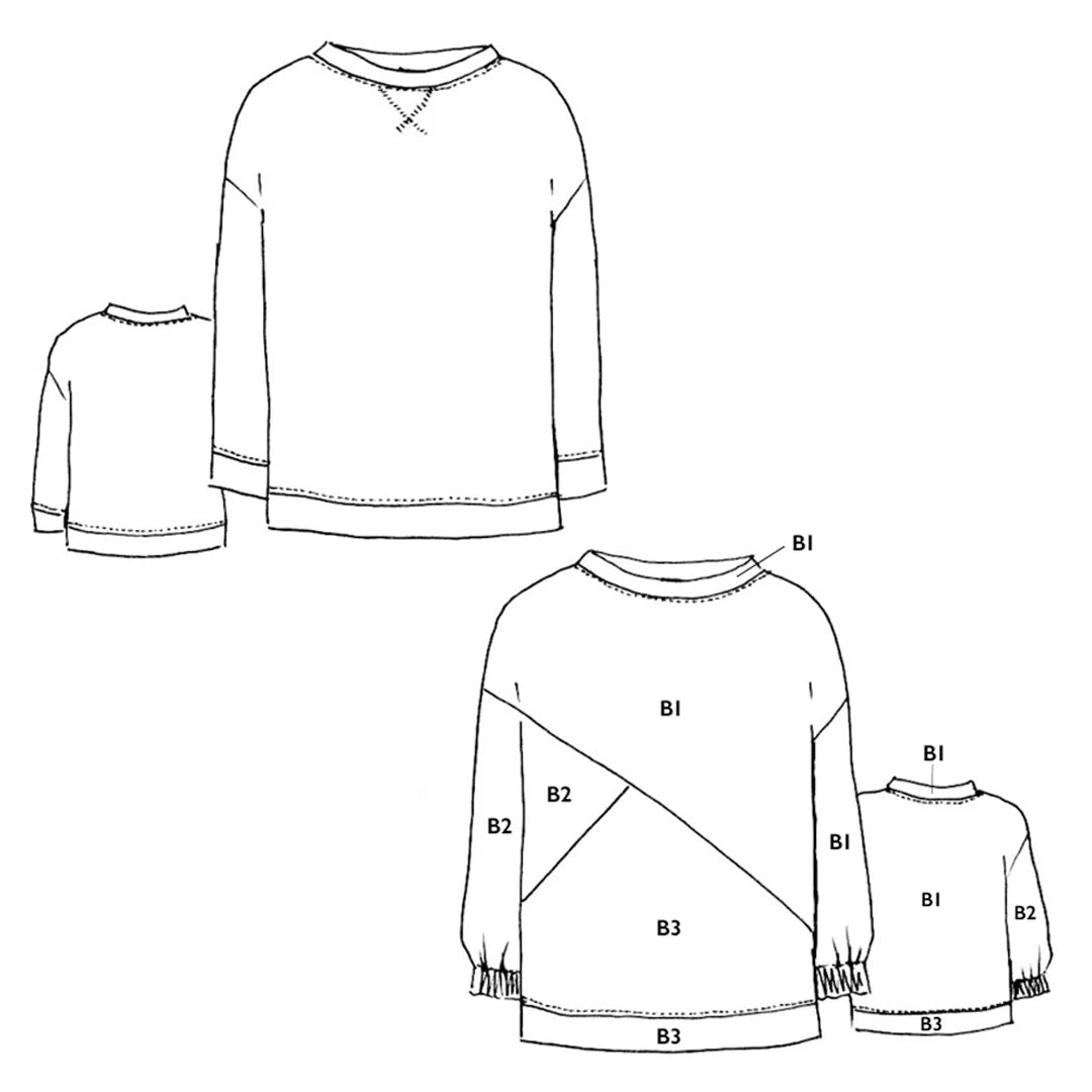 Lennox Sweatshirt by Tessuti (paper sewing pattern)