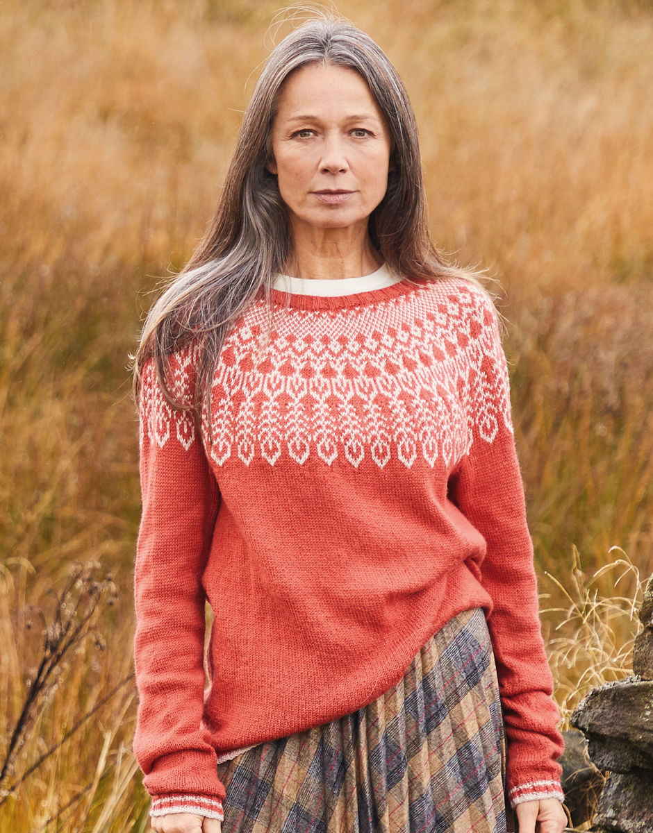 Fair Isle Yoked Sweater in Sirdar Country Classic 4 Ply (10131)