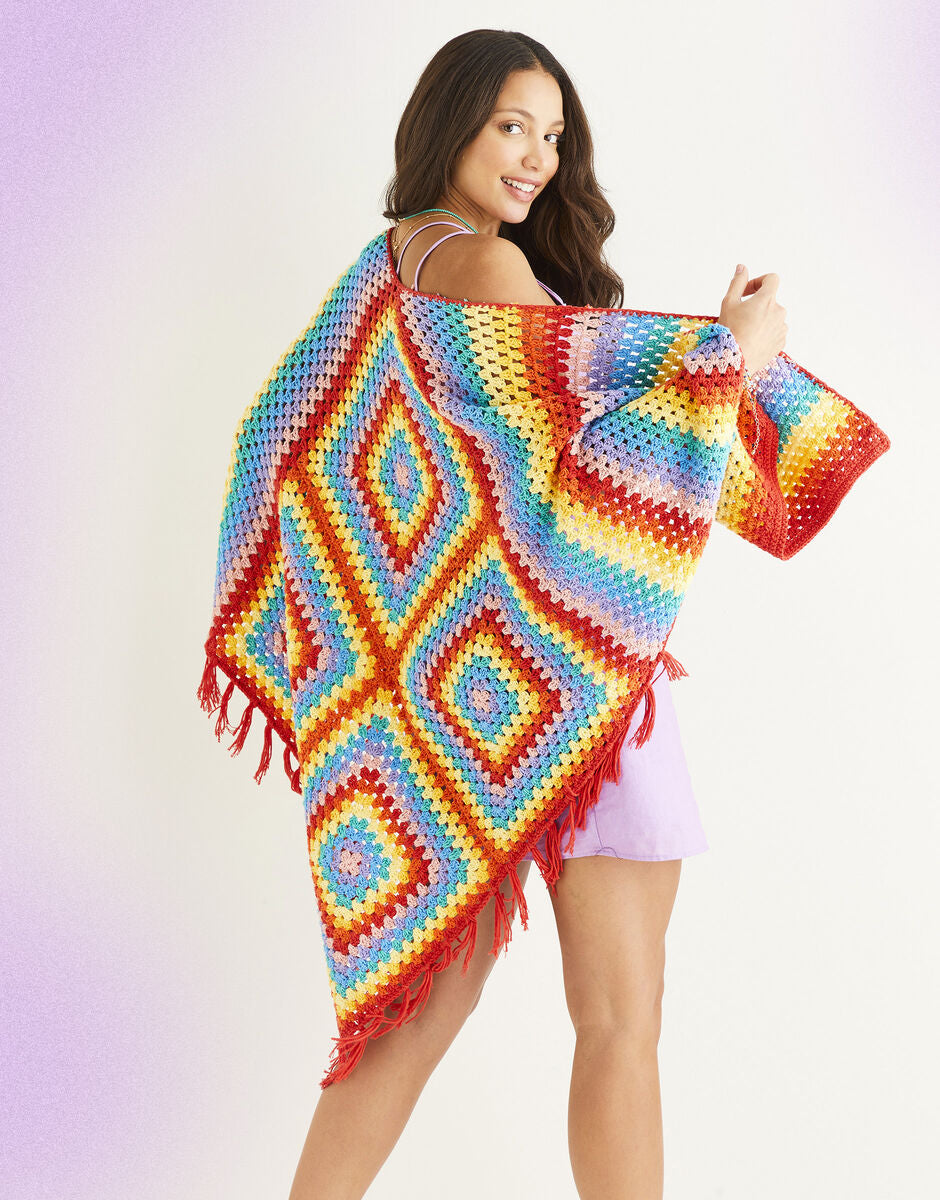 Crochet Glasto Poncho in Sirdar Stories DK 10523