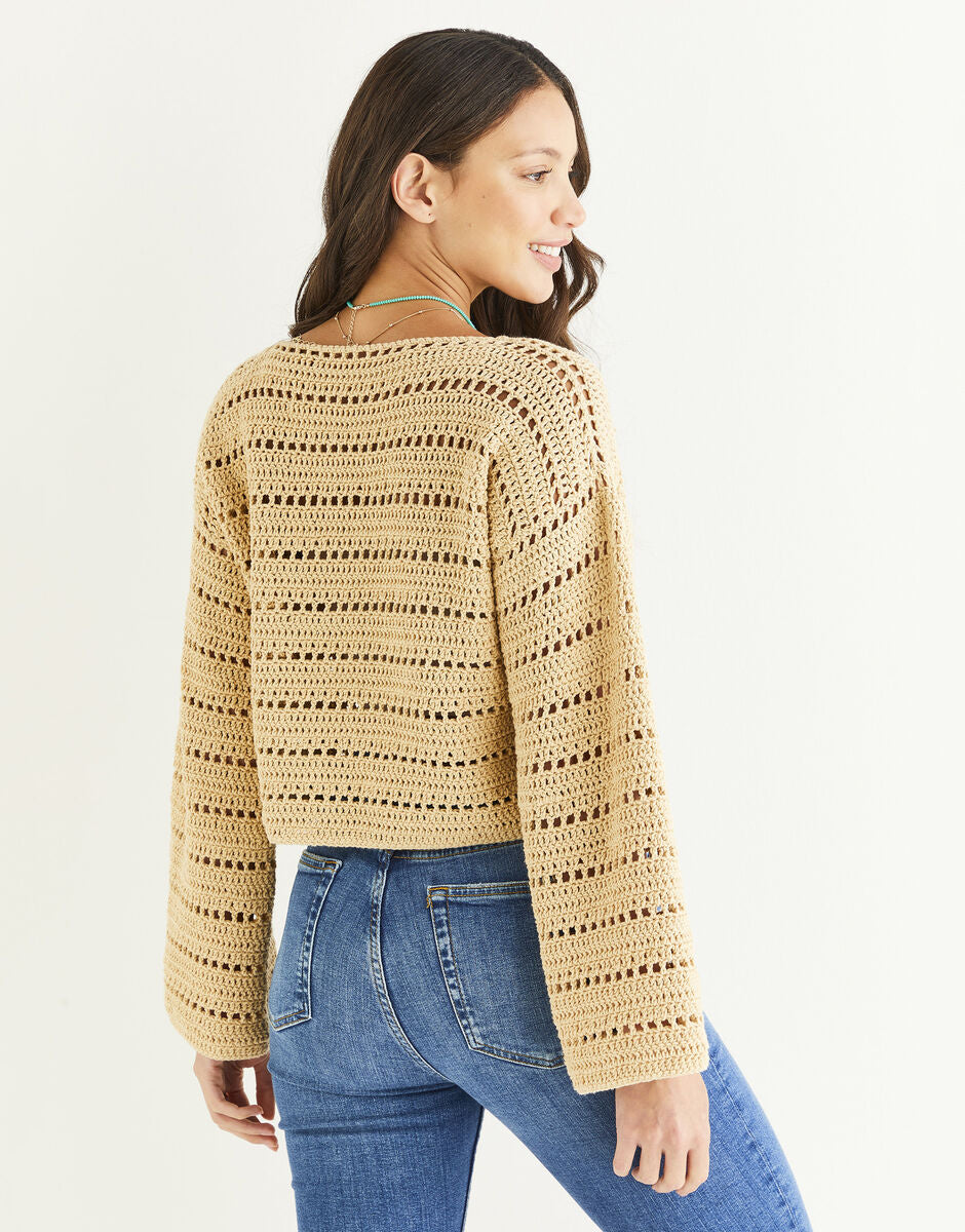 Crochet Encore Sweater in Sirdar Stories DK 10524