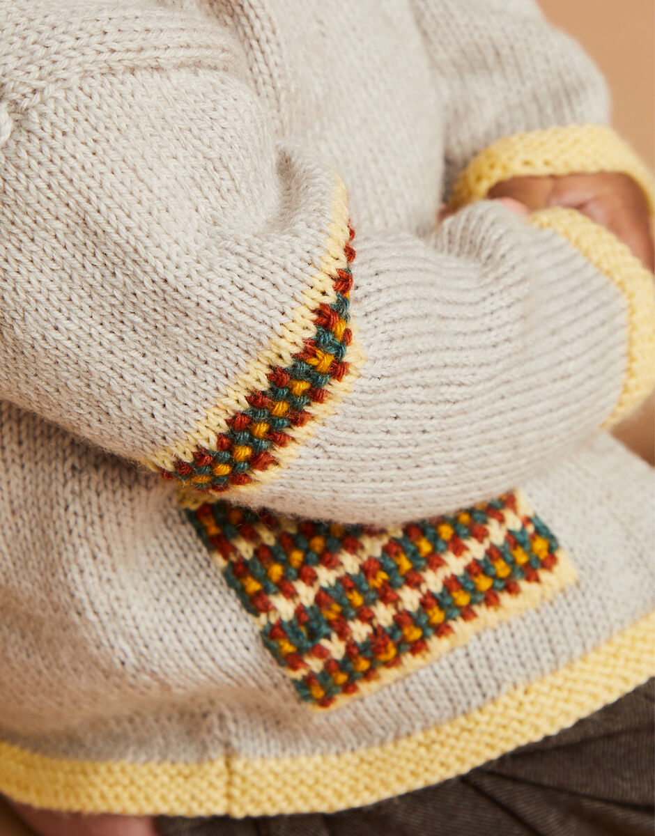 Hippy Hooded Cardy in Sirdar Snuggly 4 Ply 5513