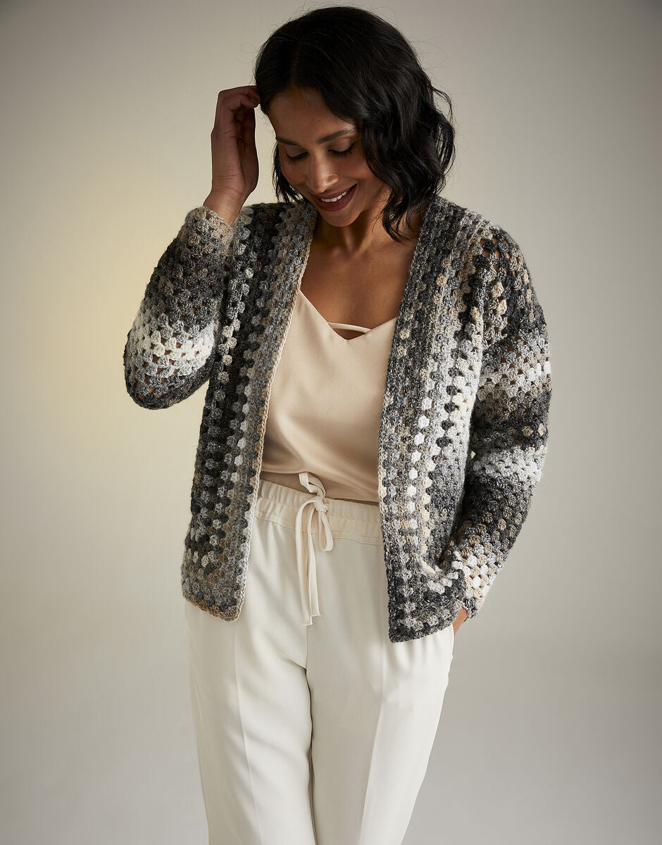 Crochet Moon and Stars Cardigan in Sirdar Jewelspun Aran 10727