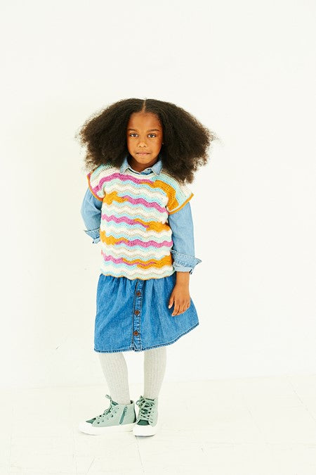 Crochet Sweater, Tank, Hat & Scarf in Stylecraft Merry Go Round DK & Special DK 10197