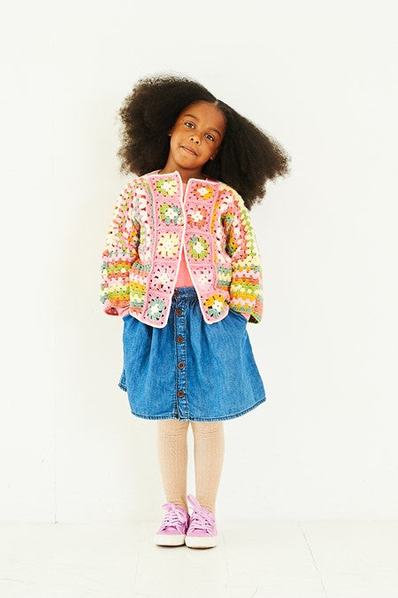 Hexagon Cardigan, Sweater and Scarf in Merry Go Round DK & Special DK (10198)