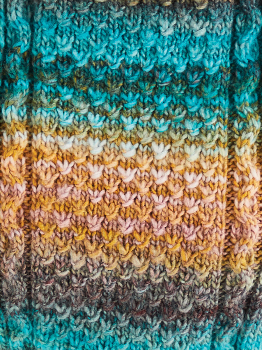 Textured Panel Vest in Sirdar Jewelspun 10291 (printed pattern)