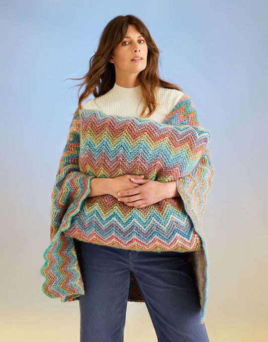 Blanket and Cushion in Sirdar Jewelspun with Wool Chunky 10707