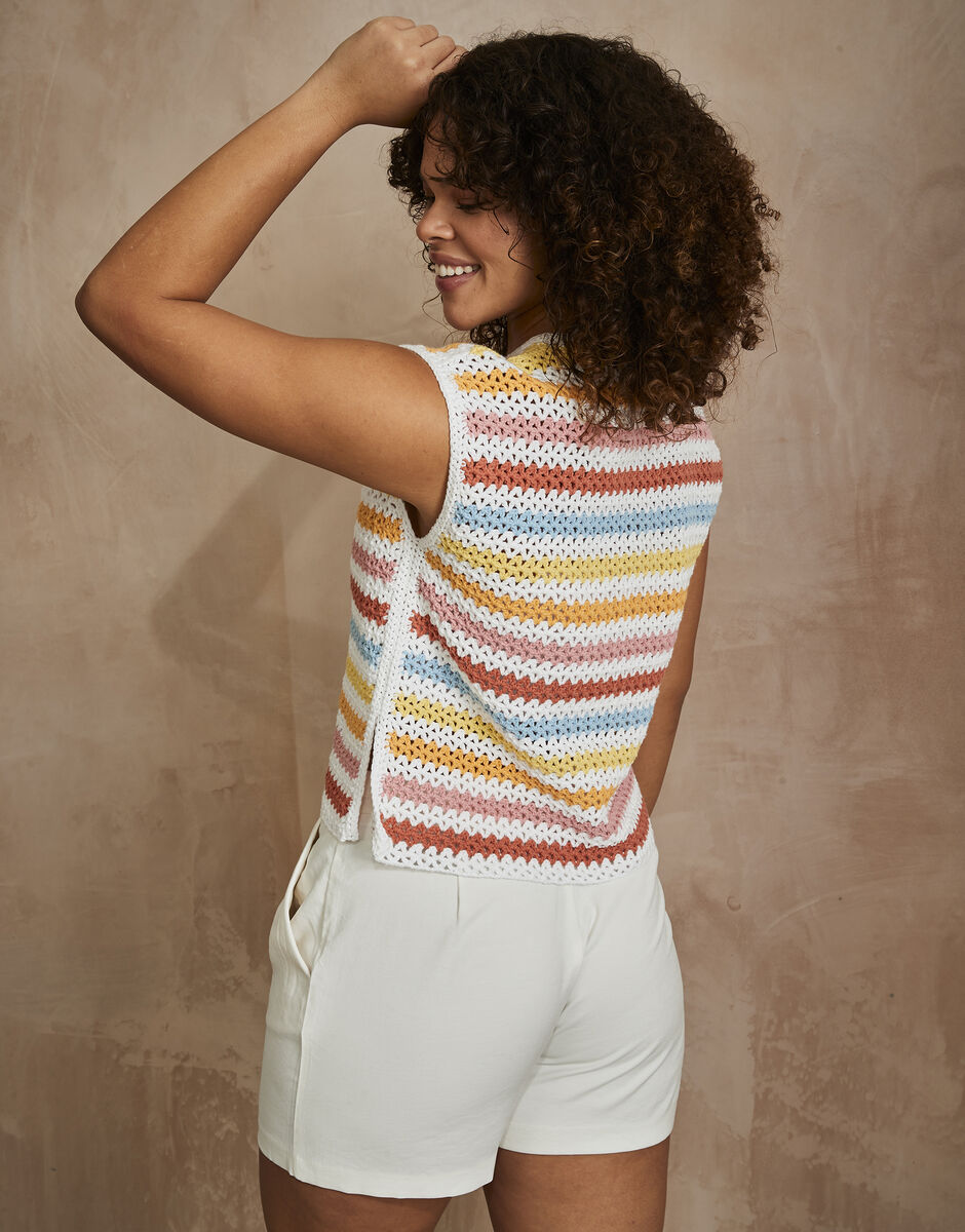 Crochet Soft Skyline Top in Sirdar Stories DK 10745