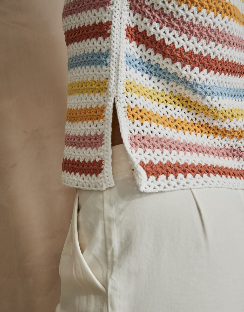Crochet Soft Skyline Top in Sirdar Stories DK 10745
