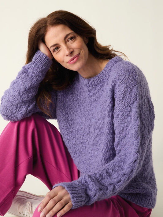 Soft Cable Sweater in Sirdar Soft Down (10881)